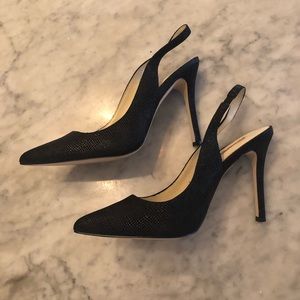 BCBGeneration Black Slingback Heels